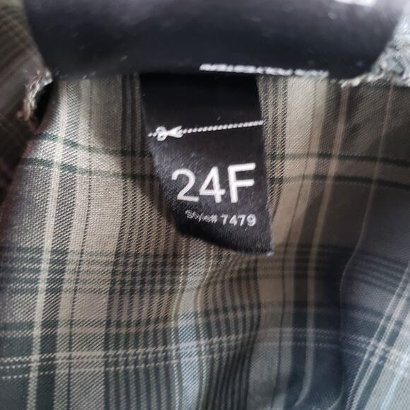 KUHL Button Down Shirt Men L Green Plaid Long Sleeve Casual Workwear 46x29 - Picture 9 of 9